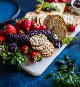 plater of barriers and crackers