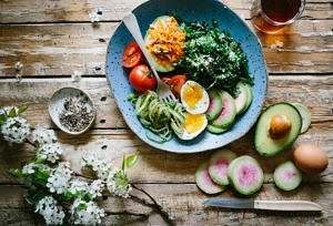 Healthy food on a plate