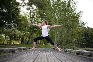 Yoga warrior nature Christina