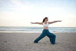 Yoga on the beach